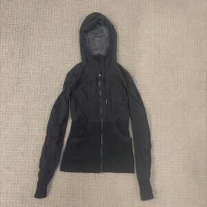 Lululemon Dance Studio Jacket 4 Full Zip Ruched Reversible Mid Layer Hooded XS